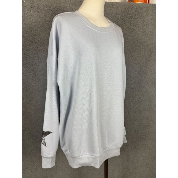 Self Esteem Juniors Women's Star Power Cozy Fleece Lined Sweatshirt Blue XL NWT - Picture 3 of 8
